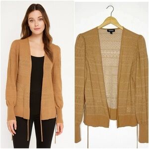 Express Camel Open Knit Cardigan Sweater Size Medium